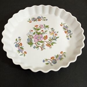 Dolphin Le Jardin Fine China Quiche/Tart Dish 9 Inches Vintage